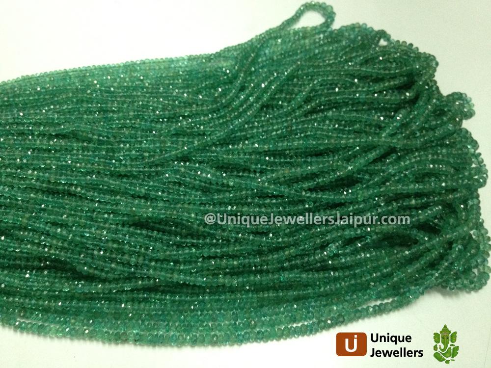 Emerald Faceted Roundelle Beads